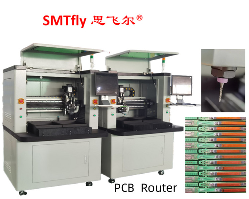 0.1mm de corte de precisão PCB Router Machine com mão esquerda 0.8-2.5mm Routing
