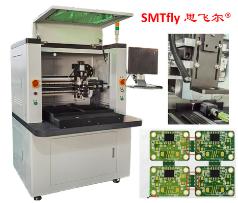 Máquina de roteamento de PCB com trocador deslizante de 2 vias e ferramenta de separador automático