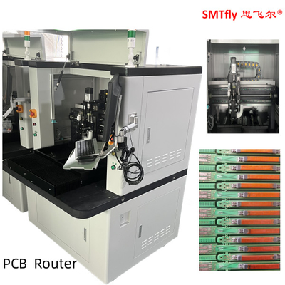 Máquina de roteamento de PCB com trocador deslizante de 2 vias e ferramenta de separador automático